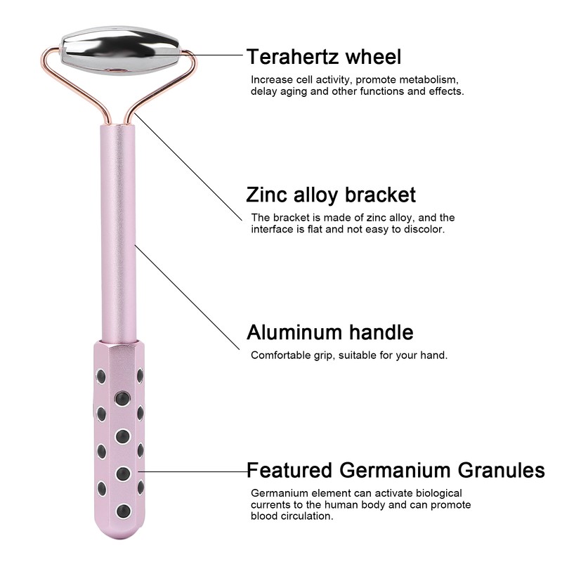 Germanium Granule Face Beauty Roller Massager Terahertz Stone Massage Tool