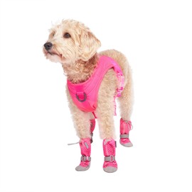 Canada Pooch Dog Boots for Hot Pavement - Dog Boots & Paw Protectors with Anti Slip Rubber | Water Friendly, Breathable Dog Shoes for Hot Days, Great for Dogs Neon Pink - Size 3