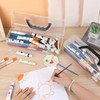BTSKY 3 Pack Clear Plastic Painting Brush Container with Black