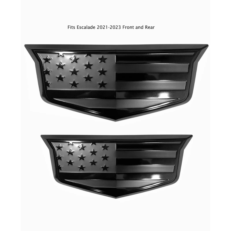 everHitch 2021-2023 Set of American Flag Aluminum Overlay Front Rear