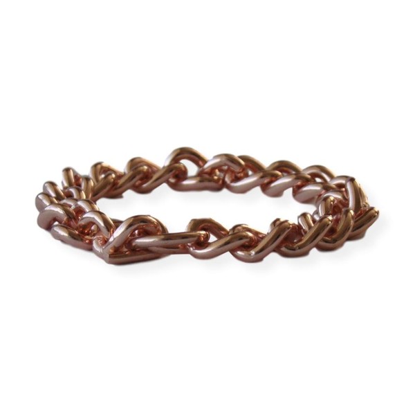 PROEXL Solid Copper Non Magnetic Mens Chain Bracelet Relieves Joint Pain 7 1/2" to 8 1/4" one Size Adjustable