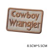 Unbranded Cowboy Wrangler Patch Iron On Embroidered Cowgirl Country