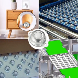 Ball Castors, Pack of 8, Furniture Castors, Ball Bearings, Transfer Furniture Castors, Swivel Castors, Nylon Ball for Furniture Transport Device (12 mm Ball Diameter)