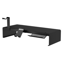 SilverStone Technology - Monitor Stand Riser with a Removable Phone Holder, Headphone Holder, and Storage Tray. Supports up to 44 Pounds, SST-MR03B