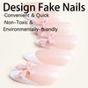 Medium Press On Nails Medium Almond Fake Nails With Butterfly