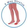 Jefferies Socks Girl's 2-6X Stripe Tights, Red/White, 4-6 Years