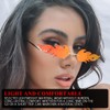 LNQ LUNIQI Pack of 3 Flame Sunglasses, Funny Glasses, Fire