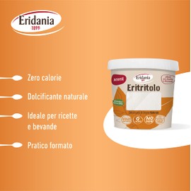 Eridania Eritritolo, Dolcificante di Origine Naturale, Sostituto dello Zucchero, Senza Calorie e OGM, Per Vegani, Gluten Free, 270 gr
