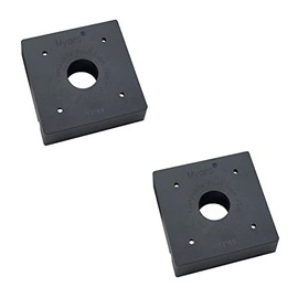 Myard PBP44 Post Base Plate for 4x4 Inches Wood Post, Provides Code Required 1 Inch Stand-Off from Concrete Ground (4" x 4", 2)