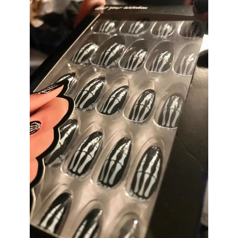 Almar Uñas Postizas Press-on Nails Skeleto Hand