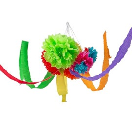 Fun Express Bright Hanging Flowers with Streamers - Vibrant Party Decor - Perfect for Celebrations and Events