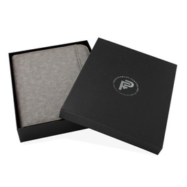 Forevermore Portfolios Padfolio Binder - Professional Faux Leather Travel Organizer Pouch for Tablet, Documents, Presentation Folders, Zipper Closure, Notepad - Gray