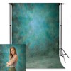 econious Photography Backdrop, 1.5x2.2m Abstract Cyan Portrait Backdrop for Photography,