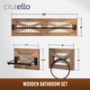 Crutello Rustic Towel Bar Toilet Paper Holder Set with Towel