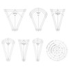 HARFINGTON 6pcs Quilting Cutting Template Acrylic Quilt Templates for Quilting