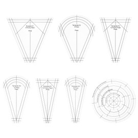 HARFINGTON 6pcs Quilting Cutting Template Acrylic Quilt Templates for Quilting Sewing Cutting Patterns, Quilting Rulers and Templates for Sewing Machine Cutting Mats, Arts and Crafts