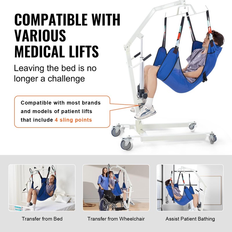 VEVOR Universal Full Body Patient Lift Sling, Patient Lift Medical