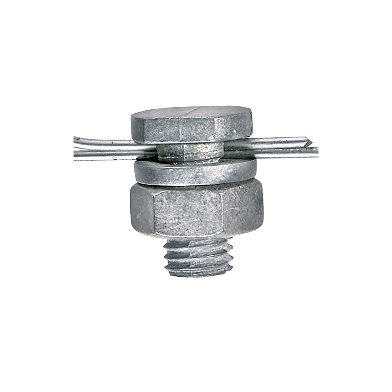 Kerbl Wire Connection Terminals Galvanised in HB, Pack of 4