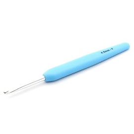 KnitPro Waves Crochet Hooks – 4.5mm Crochet Hook, Ergonomic Soft Handles, Soft Rubber Grip for Arthritic Hands, Light & Comfortable Crochet Needles for Knitting, Sky Blue