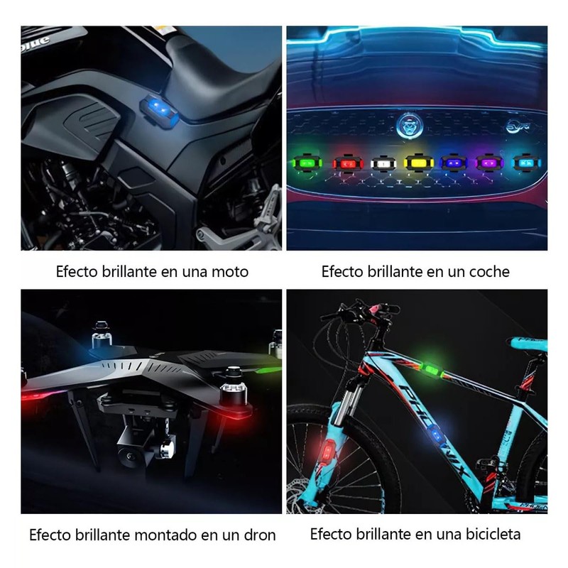 Mini Luces Estrobo,Luz Estroboscópica Led,Luces LED estroboscópicas anticolisión de 7