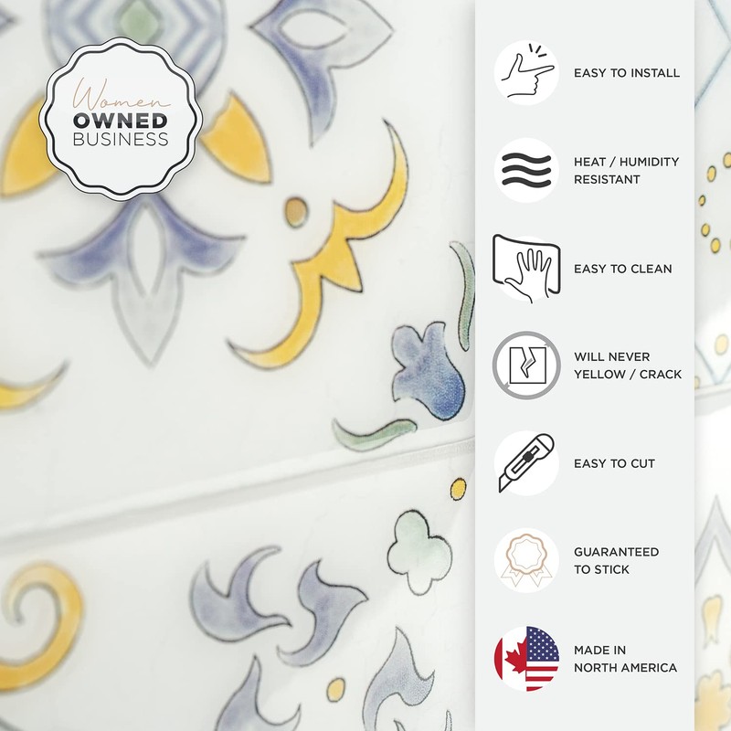 SMART TILES Peel and Stick Backsplash - 5 Sheets of