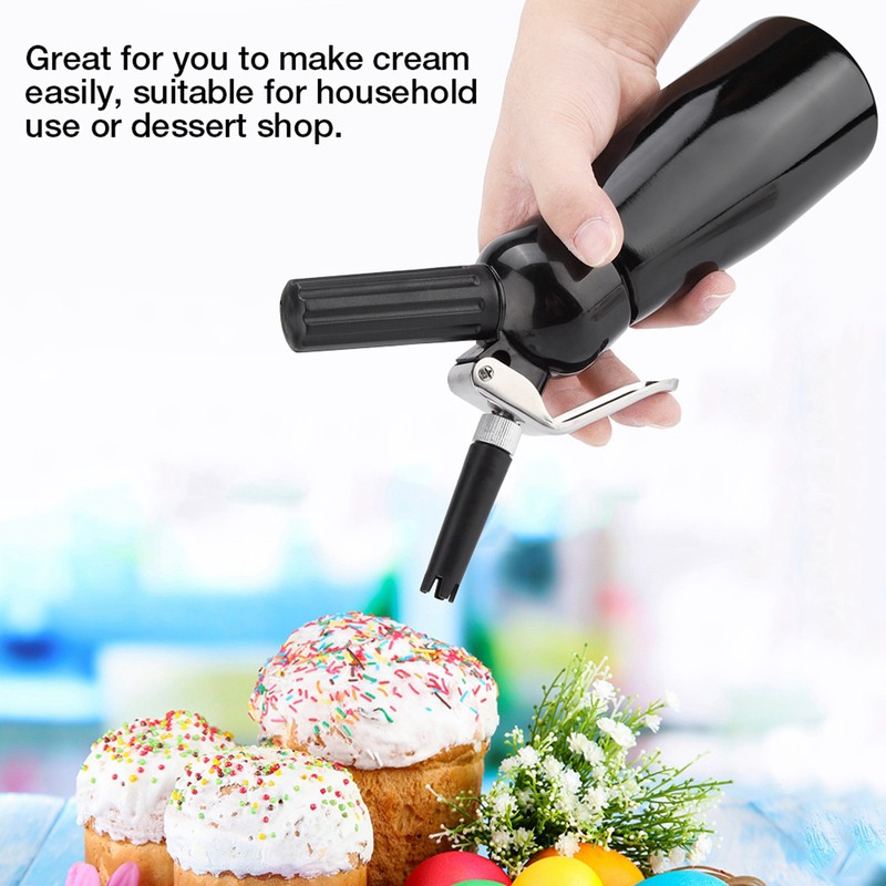 250mL Portable Red Aluminum Whipped Dessert Cream Butter Dispenser Whipper