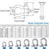 Bow Shackle Reedny 304 Stainless Steel 5/32", 1/4", 5/16",3/8", 1/2",