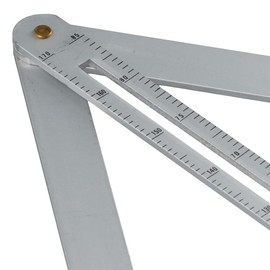 Urjumpea Corner Angle Finder, 0-170° Goniometer Ruler Construction Protractors Stainless Steel 4 Fold Angle Measuring Ruler Multifunctional Diagonal Ceiling Profiler for Woodworking