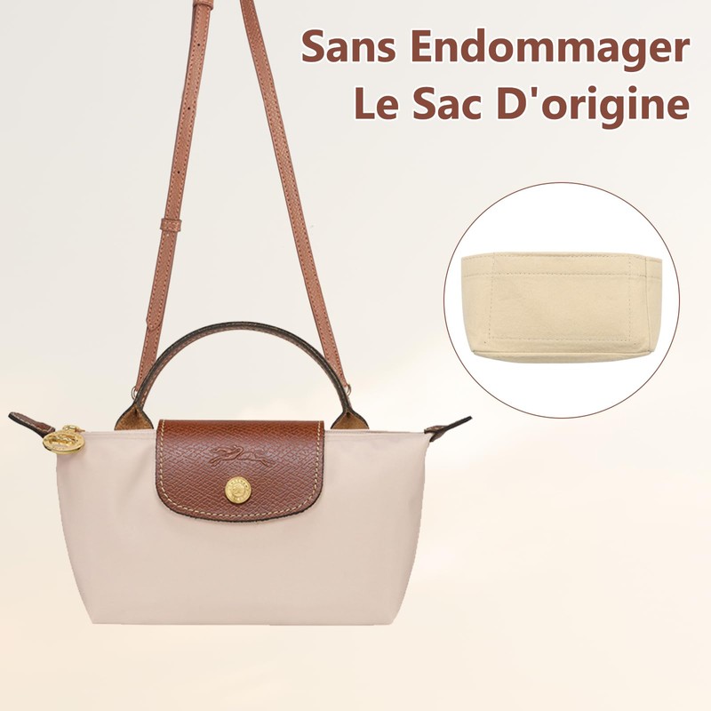 VEGCOO Bag Organizer and Shoulder Strap Set, Longchamp, Mini Bag