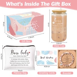 Boss Lady Gifts for Women, Thank You for Women Lady Appreciation Day Gift, Funny Boss Gifts for Women Men, Administrative Professional Manager Office Leader Graduation Birthday Appreciation Gifts