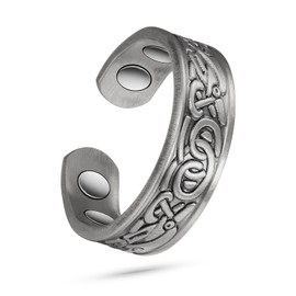 EnerCoppeX Copper Magnetic Ring for Women, Lymphatic Drainage Adjustable Ring, 3500 Gauss Magnet (CPR-0915S-S)