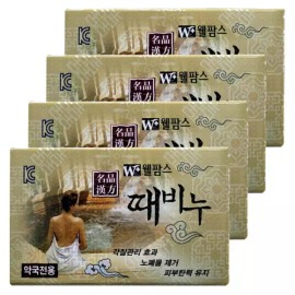 Wellpharm 웰팜스 한방 때비누 4개 자연유래 천연한방 세신비누 Wellpharm's Korean Herbal Soap for Baby 4pcs Natural Herbal Baby Wash