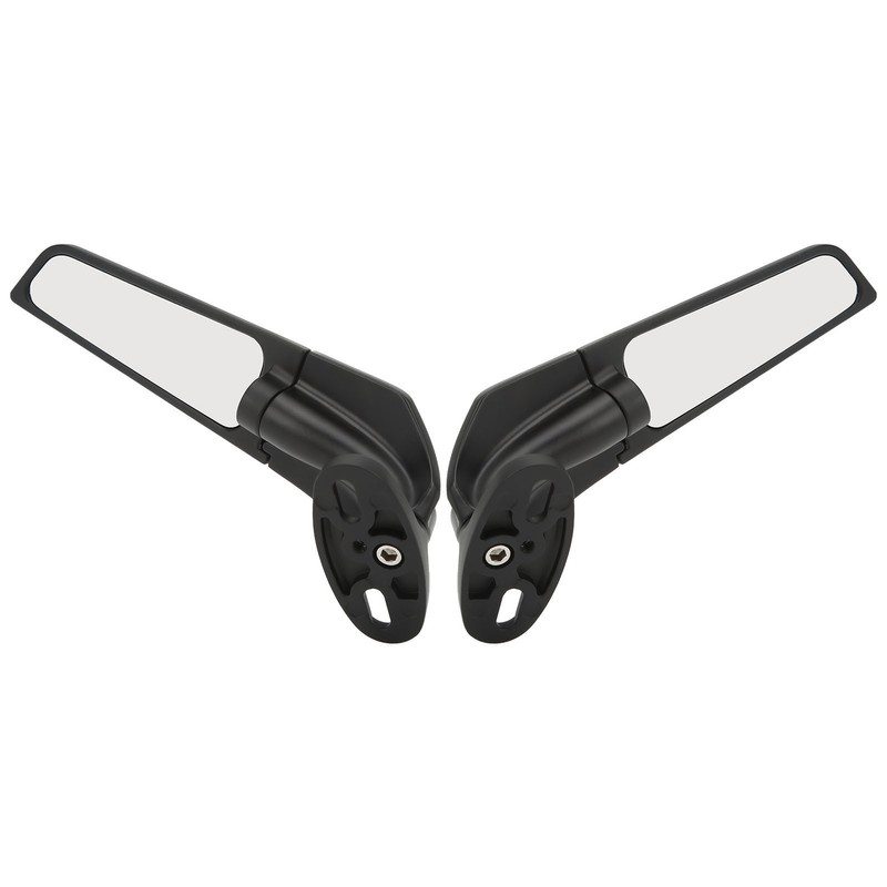 2pcs Motorcycle Wind Wing Mirror Multi Angle Adjustable Rotating Rear