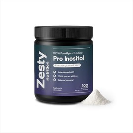 Zesty Nutrition Inositol Puro 200 g – Myo & D-Chiro en proporción 40:1 – Suplemento para Mujer de Alta Biodisponibilidad – Sin sabor, sin aditivos ni rellenos – Hecho en México