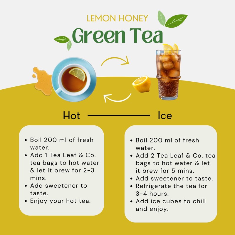 Honey Lemon Green Tea Bags (50 Count), Green Tea with