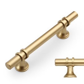 Amerdeco UK0002- Pack of 10 Furniture Handles, Gold Cabinet Handles, Kitchen Handles, 96 mm Hole Spacing, Drawer Handles, Drawer Handles, Handles for Kitchen Cupboards, Wardrobe