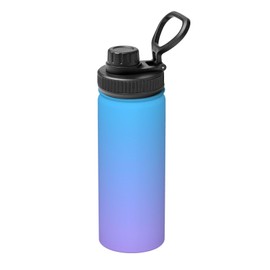 Light Purple and Blue Sports Water Bottle Stainless Steel 18OZ, Insulated Cup for Travel Gym Outdoor