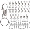 iCovalescent Pack of 20 Rotating Lobster Clasps, Stainless Steel Key