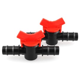 DGZZI Barbed Ball Valve 4PCS 3/4-Inch ID in-Line Ball Valve Shut-Off Switch with Hose Barb for Drip Irrigation and Aquariums