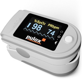 Pulox PO-200 Solo Pulse Oximeter Grey for Measuring SpO2, Pulse and PI | With precision indicator for reliable control of oxygen saturation, heart rate and perfusion index
