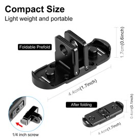 PULUZ Magnetic Folding Tripod Mount Base Adapter for GoPro HERO 12 11 10 9 8 Max, Compatible with Tripod, Selfie Stick and other Camera Accessories