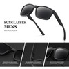 Reglaaly Black Polarized Sunglasses Men - Mens/Womens Sunglasses with UV