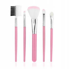 PROFICO Brush Set Makeup Professional Make Up Brush Set - 5 Pieces - Synthetic Brush, Powder Brush, Eyeshadow Brush, Eyeliner Brush, for Eyebrows, for Eyelashes - Pink