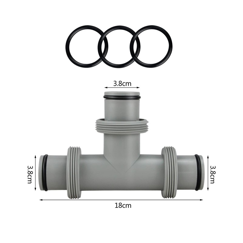FUFRE T-Piece Hose Connector for Diameter 38 mm Hose, 3