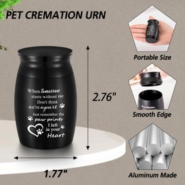abooxiu Mini Urn for Pet Ashes 3 Inches Small Urns for Dog Ashes Memorial Ashes Keepsake Urn for Ashes Aluminum Mini Urn for Ashes Cremation Urns for Dog Ashes Holder