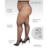 MeMoi Plus Size Curvy Fishnet Tights Black 7X