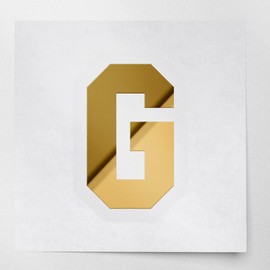 Transparent Decal Stickers of Letter G Silhouette (Metallic Gold) Premium Waterproof Vinyl Decal Stickers for Laptop Phone Accessory Helmet Car Window Mug Tuber Cup Door Wall De NVCSKUS01103aGO070722