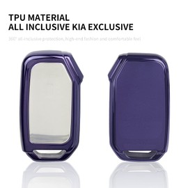 SK CUSTOM Funda protectora para llave inteligente de TPU púrpura para KIA CEED CERATO Forte NIRO SELTOS Sorento Soul SPORTAGE Telluride K5 3 4 5 botones sin llave