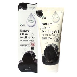 Icek 이켈 네추럴 클린 필링젤 숯180g 각질제거 폼 클렌징 Ekel Natural Clean Peeling Gel Charcoal 180g Exfoliating Foam Cleansing