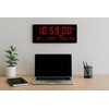LED Digital Wall Clock 35x15cm – Large Display with Date,